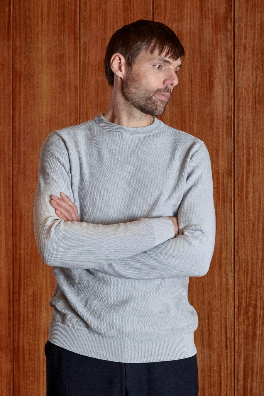 About Companions Jumper Morten Eco Knotted Light Grey