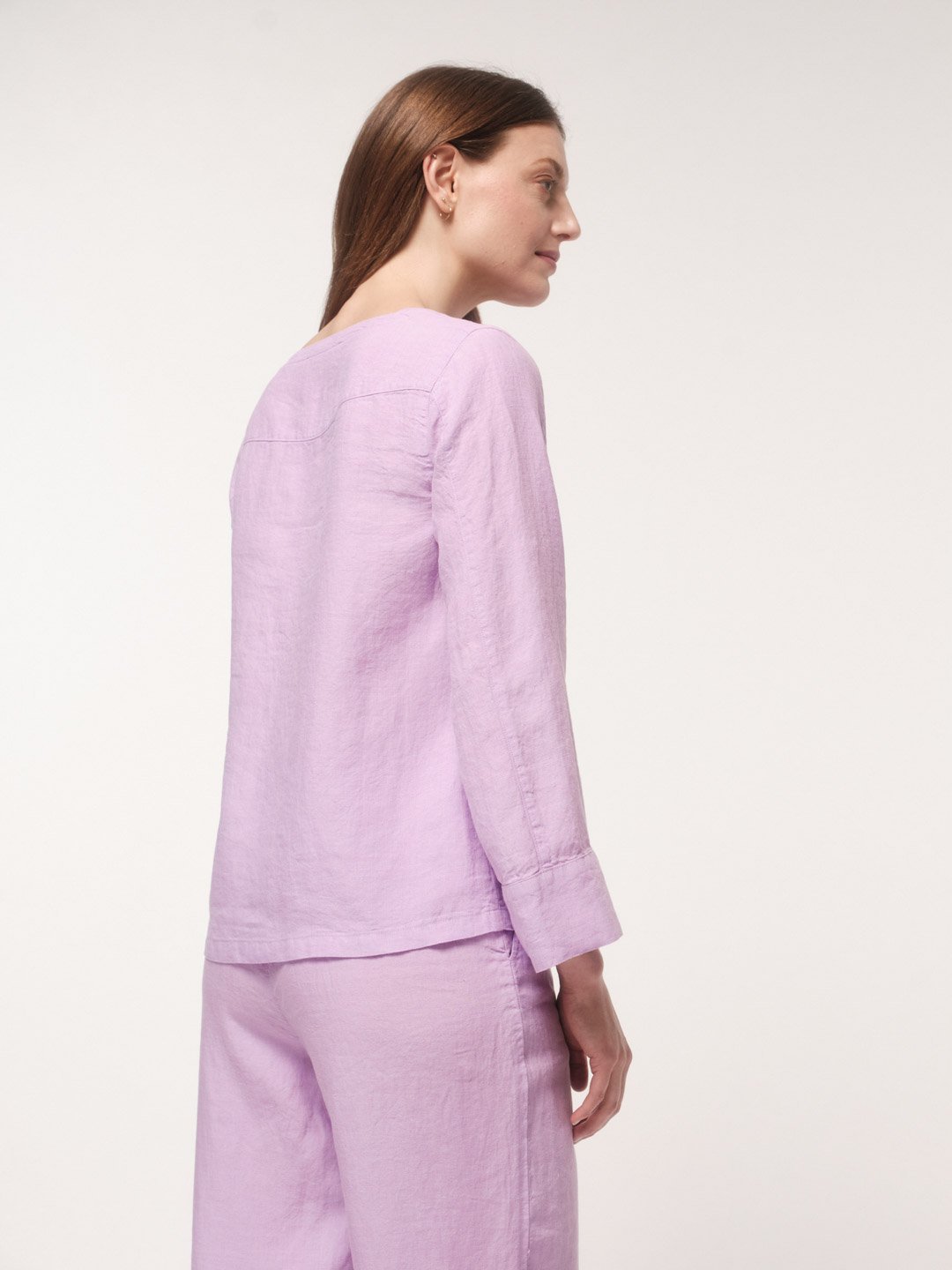 Lanius-3/4-Arm-Bluse-Aus-Bio-Leinen-Light-Lilac