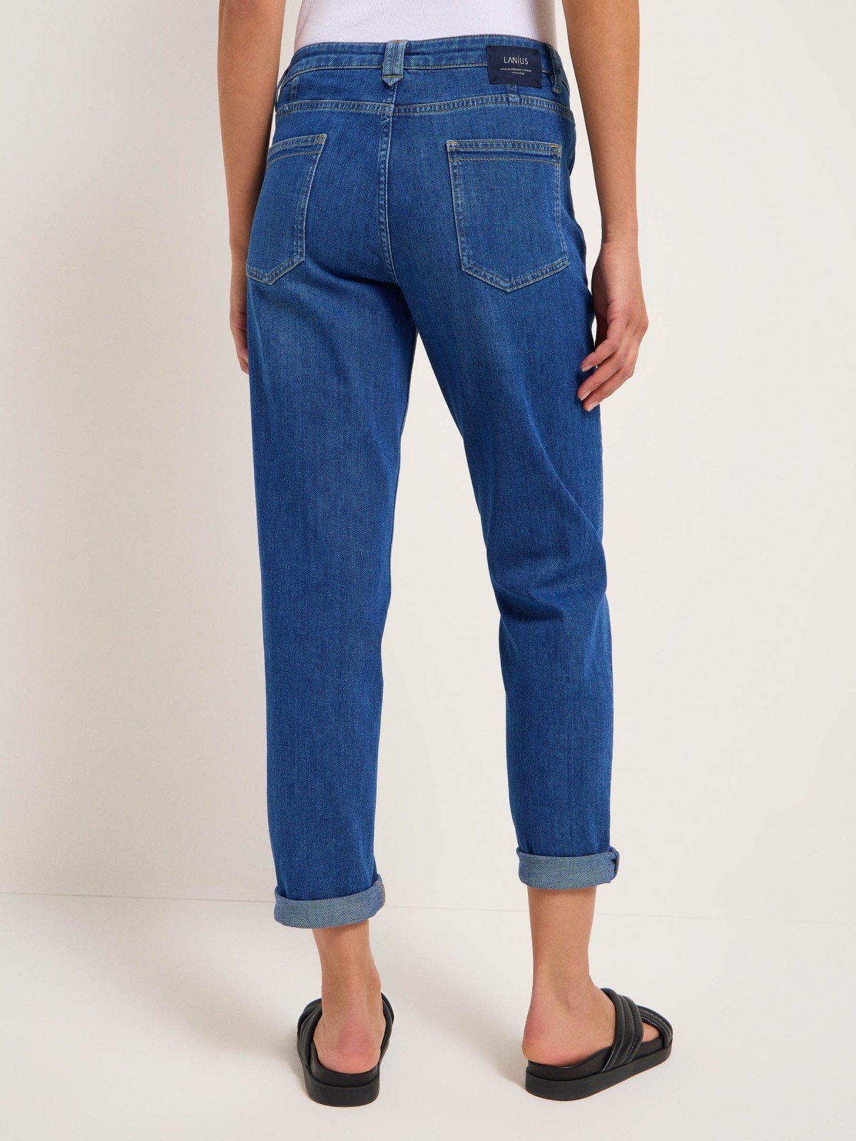 Lanius Girlfriend Jeans Mid-Waist Mid Blue Denim Lanius-Girlfriend-Jeans-Mid-Waist-Mid-Blue-Denim