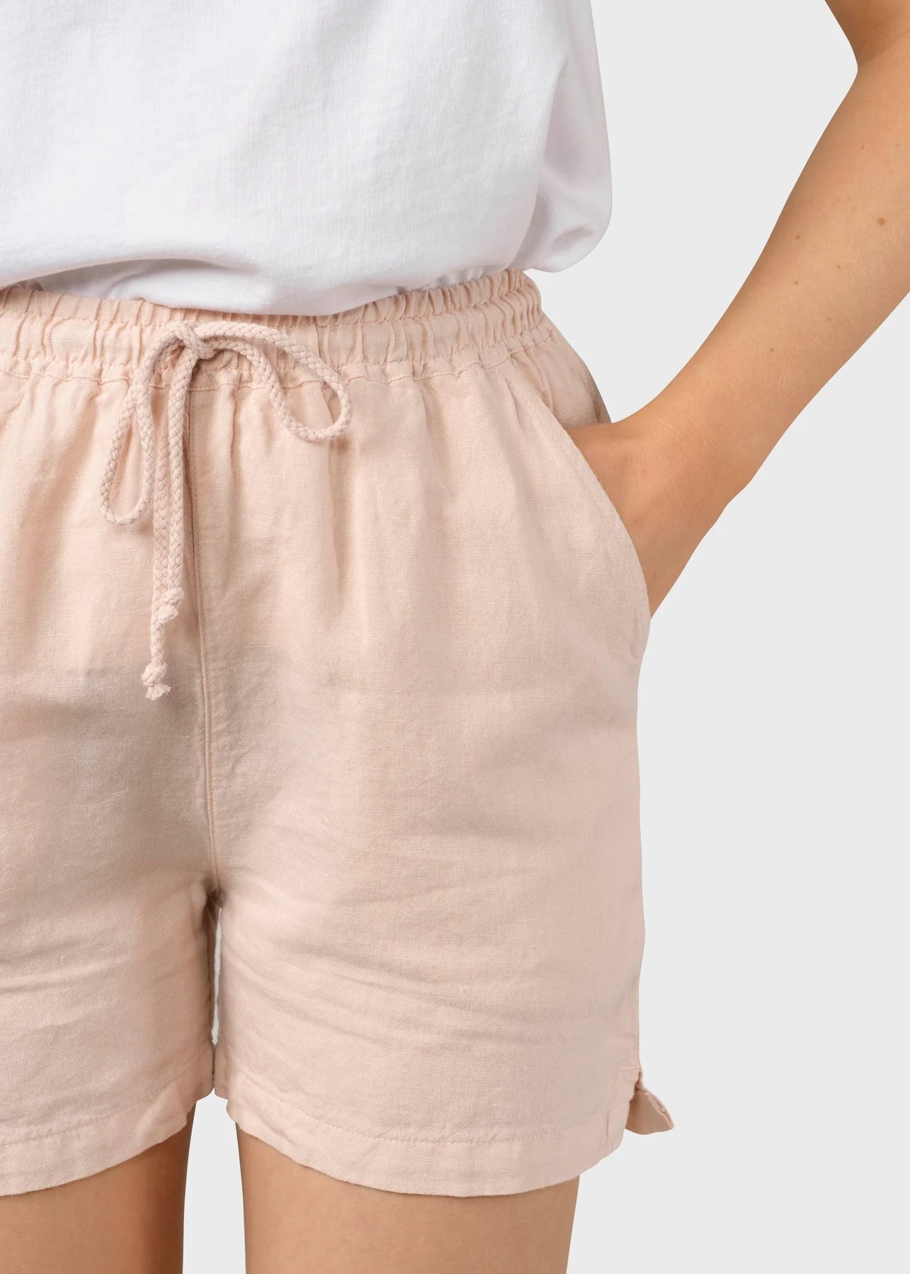 Klitmöller-Collective-Shorts-Abby-Aus-Leinen-/Baumwoll-Mischung-Rose