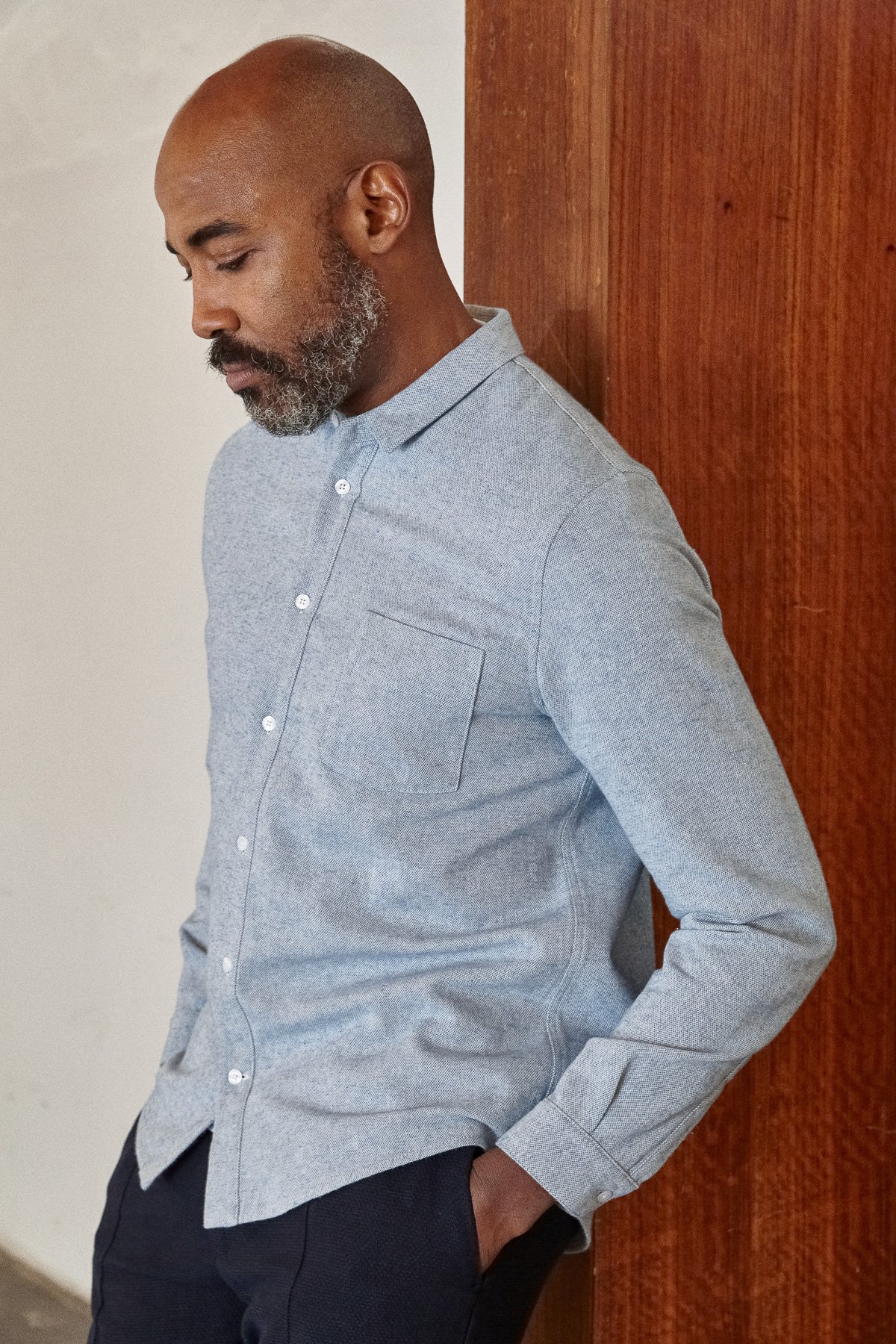 About-Companions-Hemd-Simon-Eco-Mid-Blue-Flannel