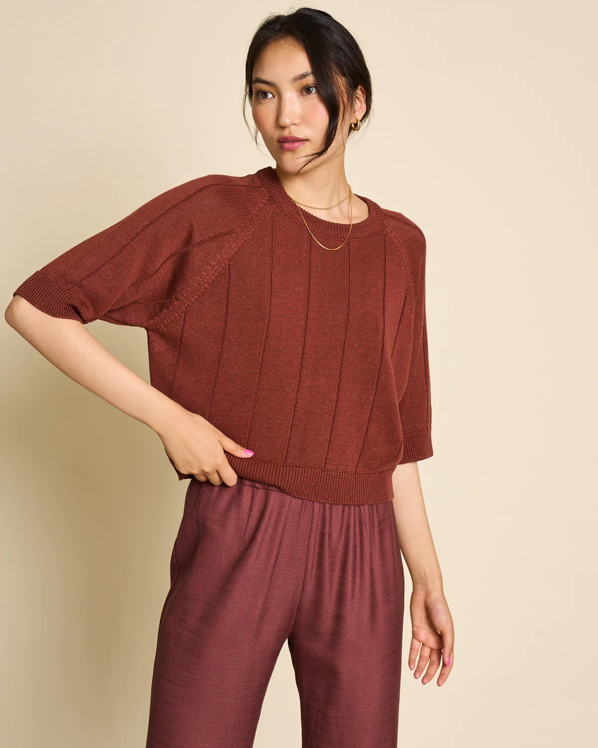Jan-N-June-Strick-Sweater-Fina-Marsala