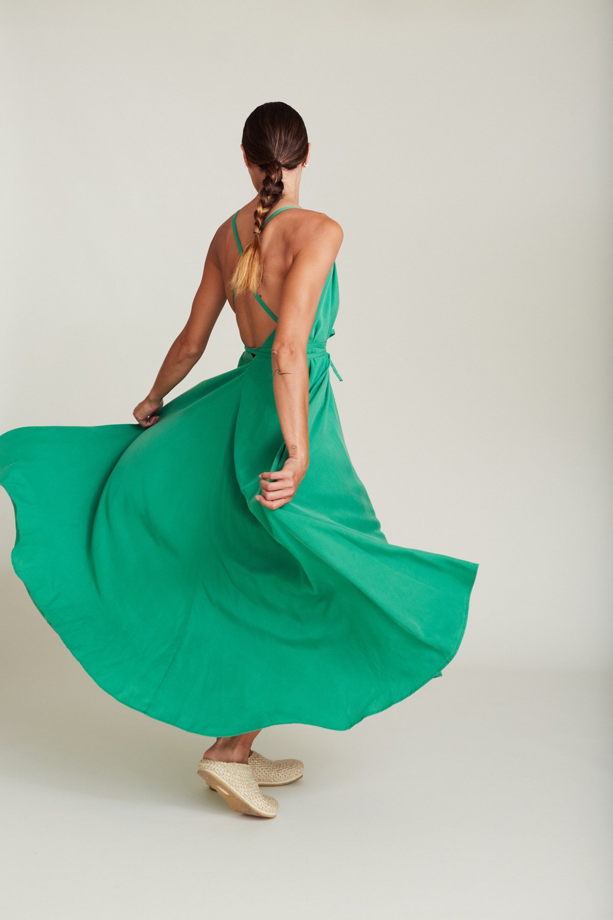 Suite-13-Multipositions-Kleid-Aus-Tencel---Lang-Green