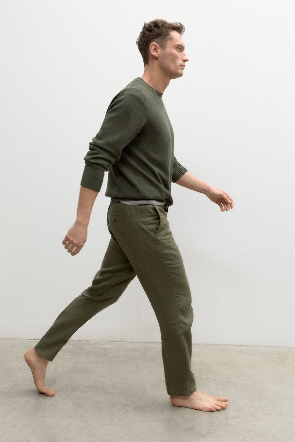 Ecoalf-Hose-Ethica----Leinen-Olive