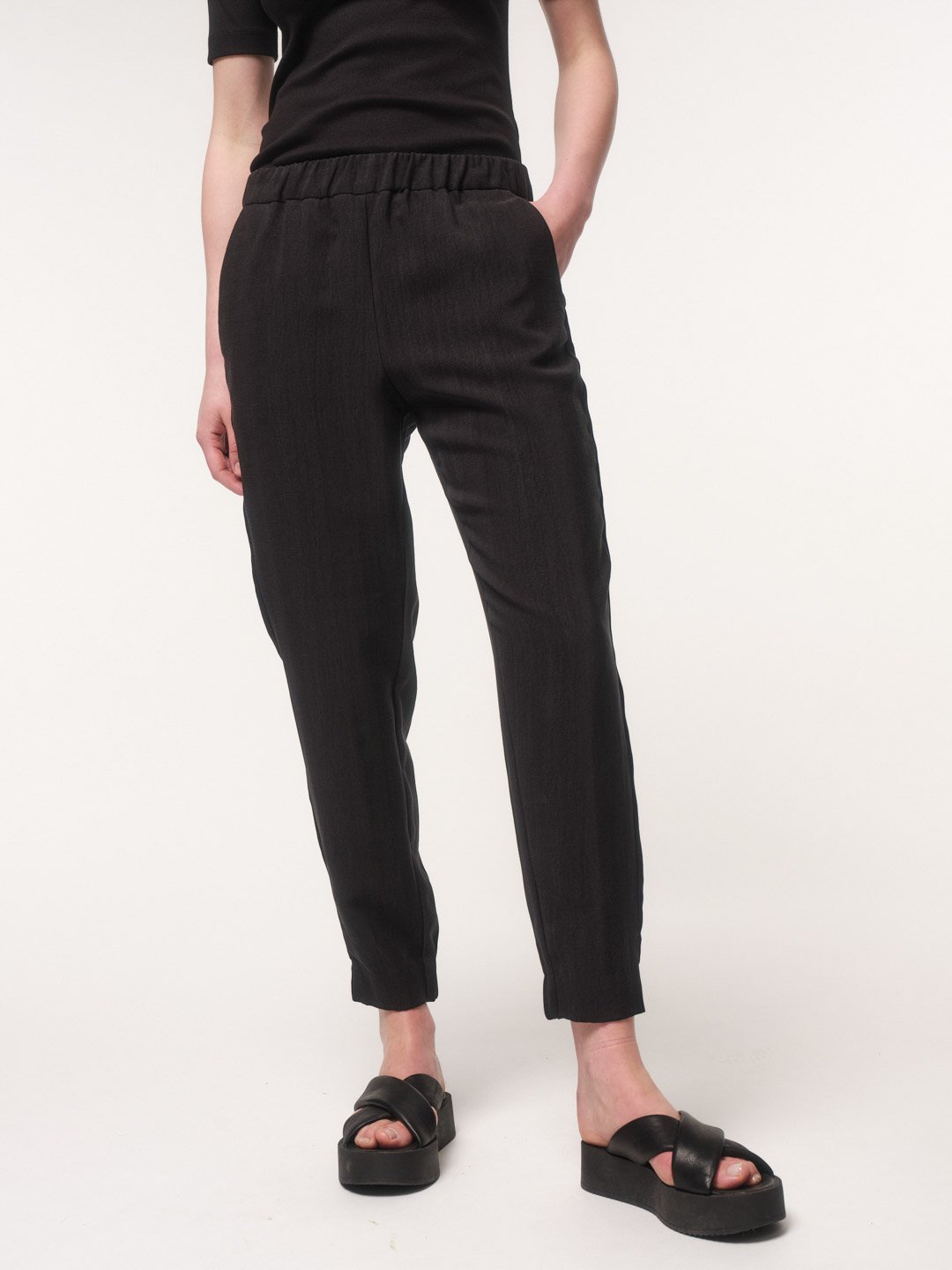 Lanius-Hose-Mit-Gummibund-Black