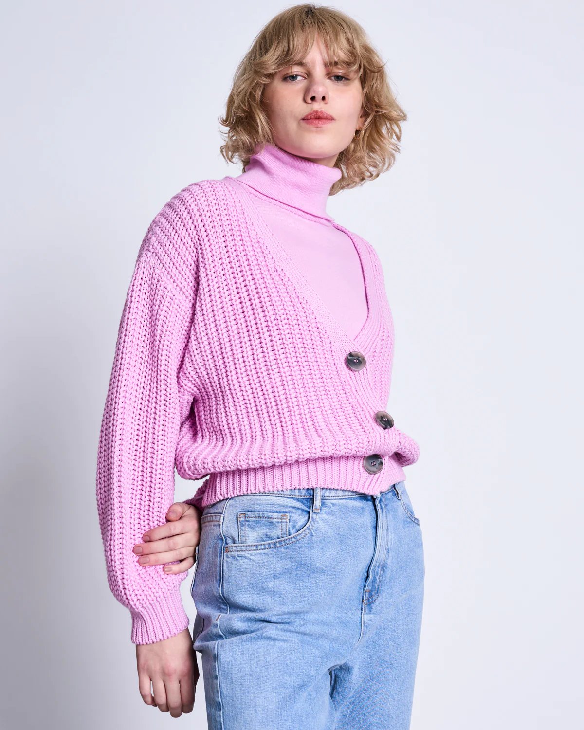 Jan-N-June-Strickjacke-Lena-Hot-Pink