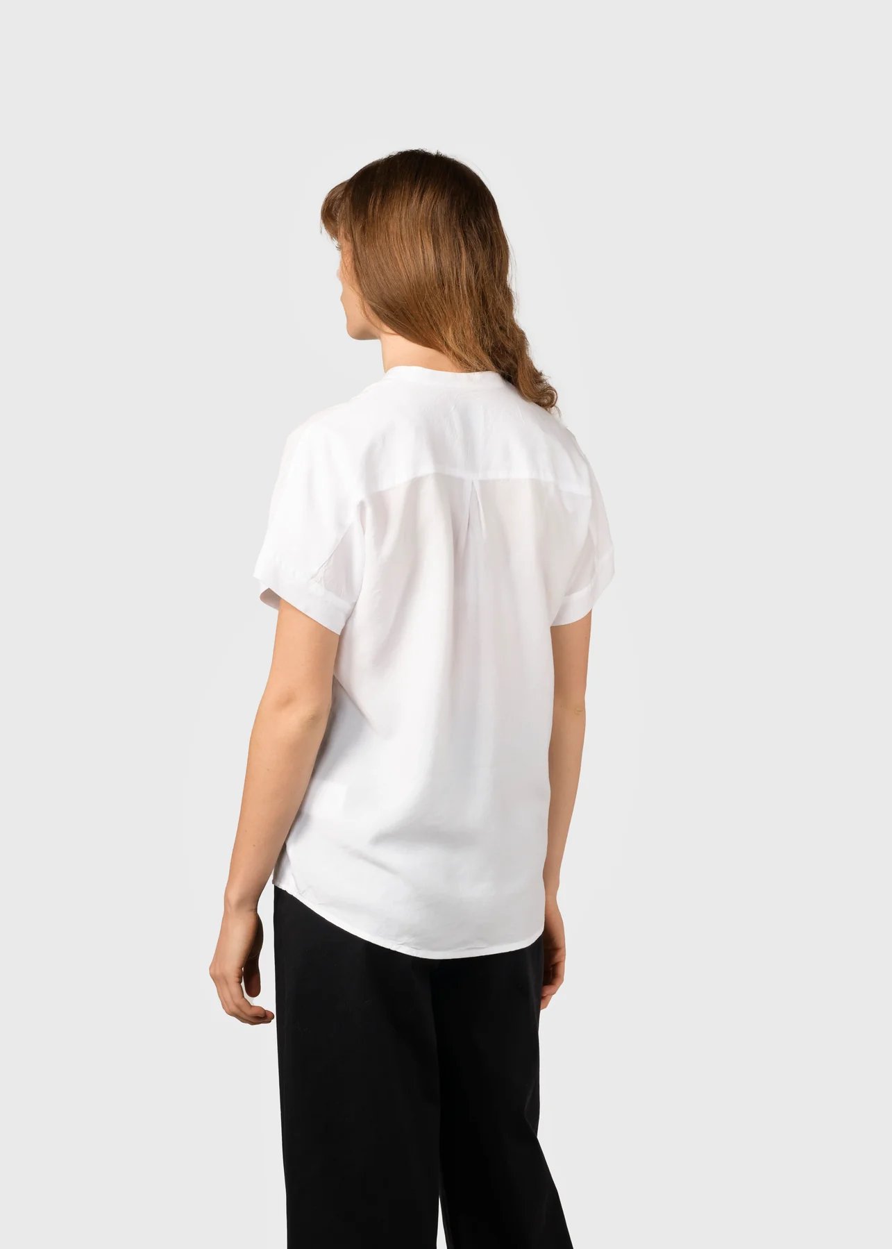 Klitmöller Collective Kurzarm-Bluse Li Aus Tencel White Klitmöller-Collective-Kurzarm-Bluse-Li-Aus-Tencel-White