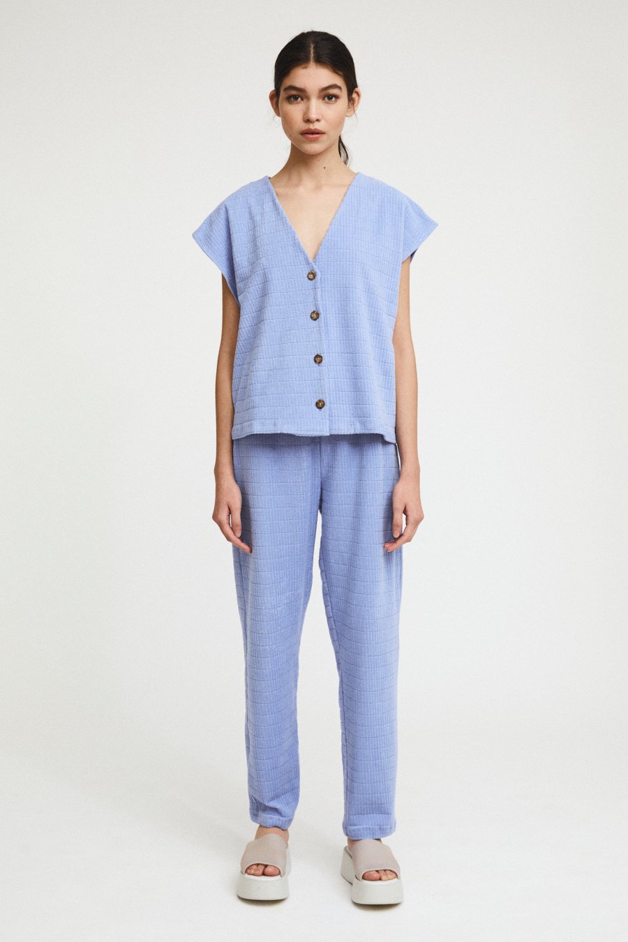 Rita Row Sticktop Sally Mit Knöpfen Blue Rita-Row-Sticktop-Sally-Mit-Knöpfen-Blue