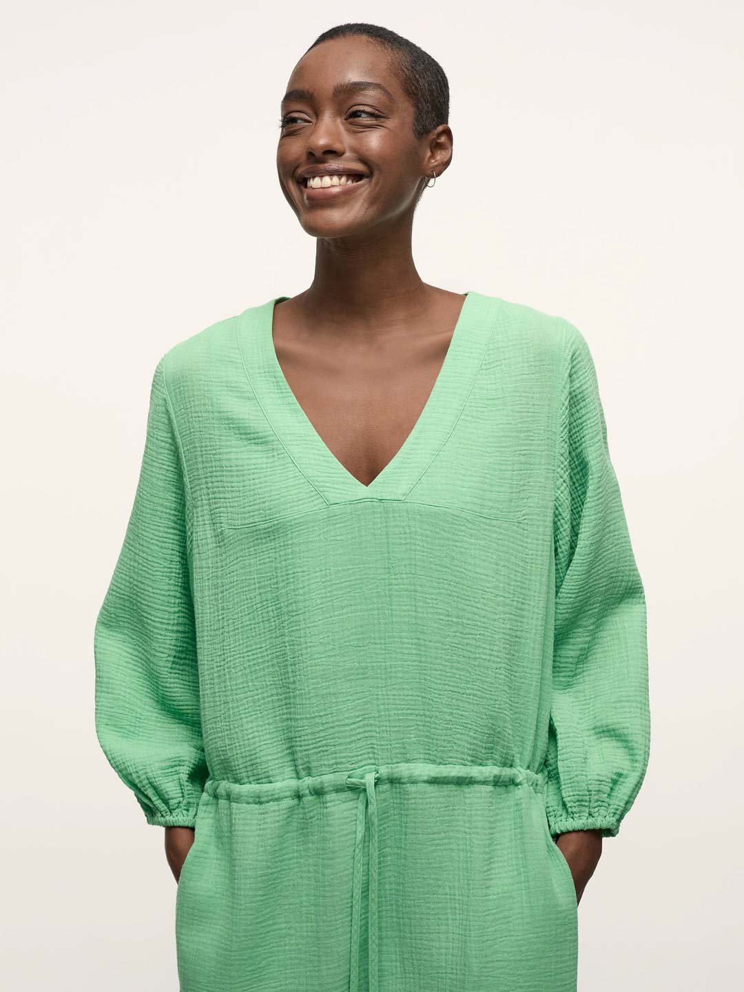 Lanius Maxikleid Mit Struktur Bright Jade Lanius-Maxikleid-Mit-Struktur-Bright-Jade