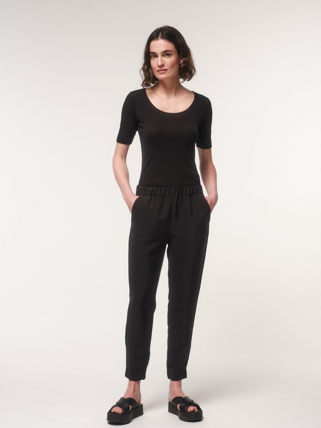 Lanius-Hose-Mit-Gummibund-Black