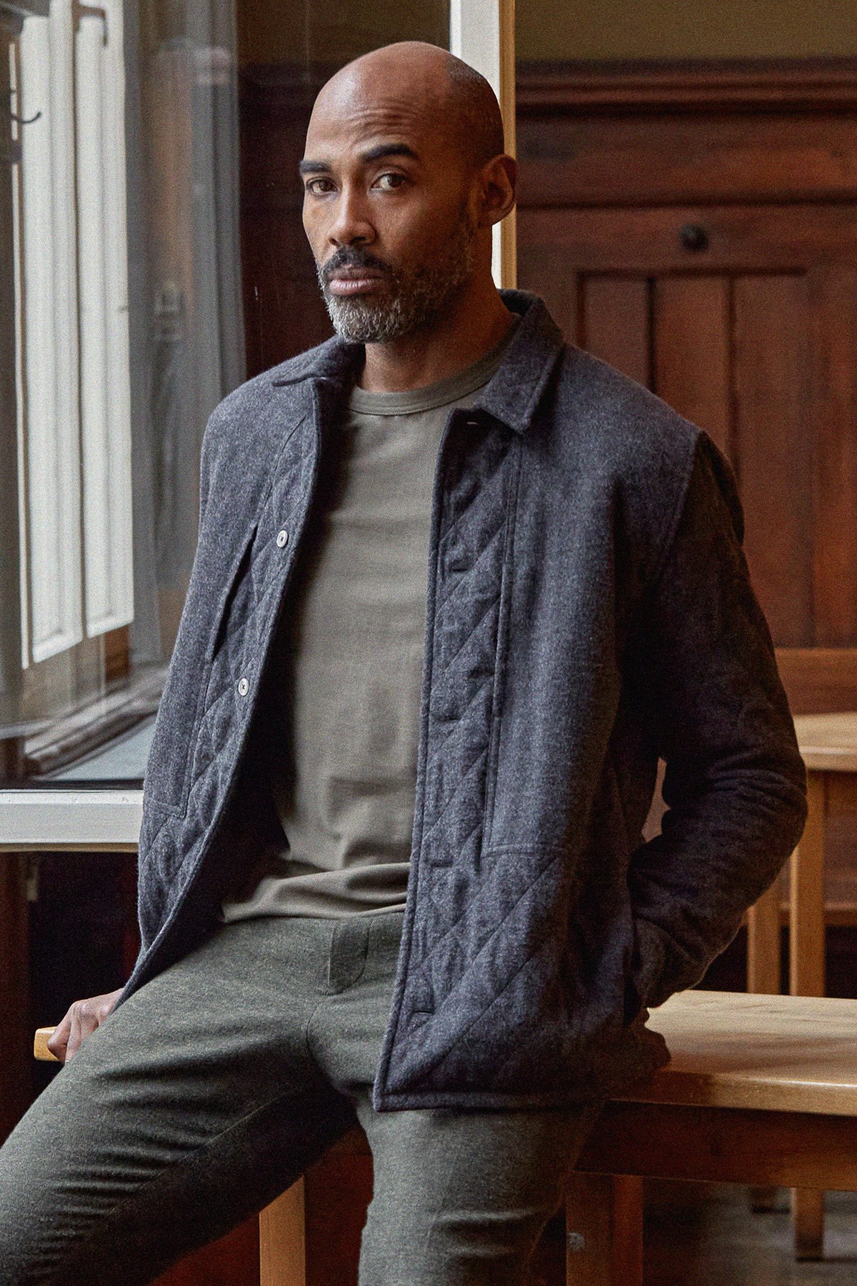 About Companions Jacke Owe Eco Padded Coal Flannel About-Companions-Jacke-Owe-Eco-Padded-Coal-Flannel