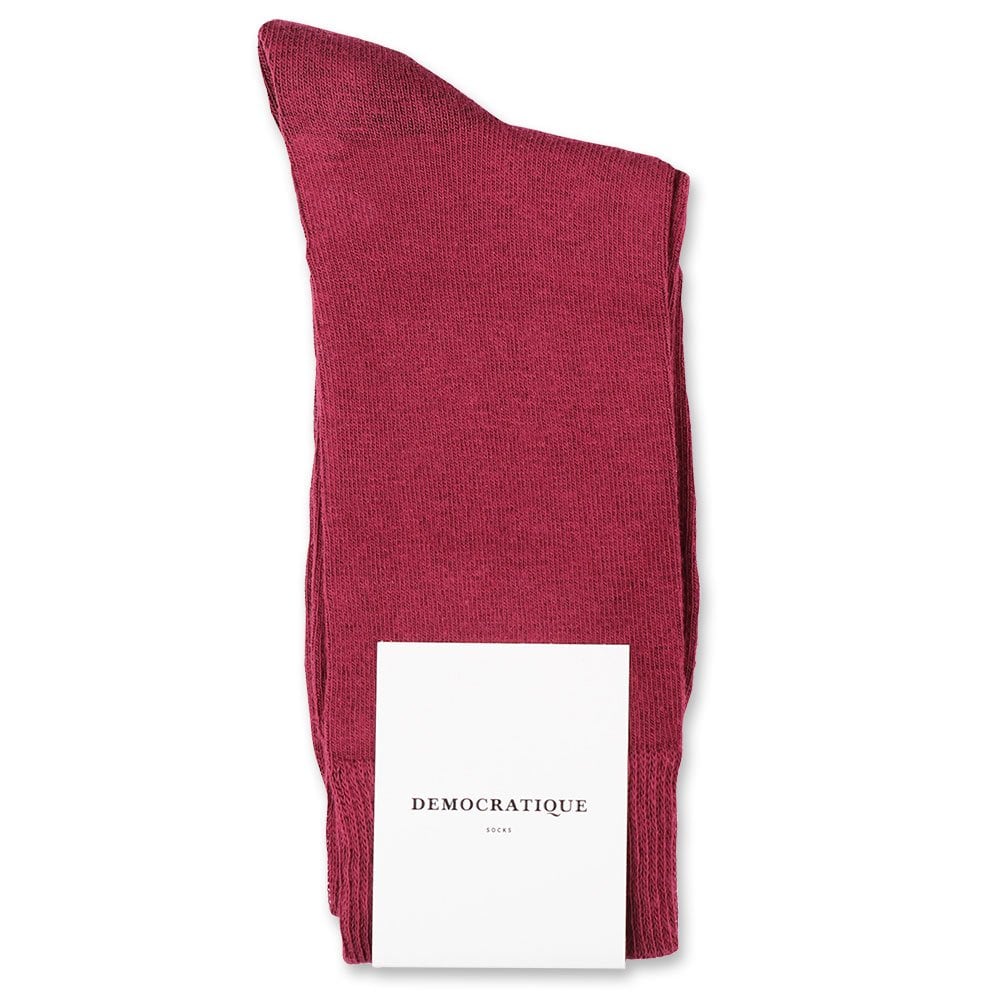 Democratique-Socks-Socken-Originals-Solid-Red-Wine