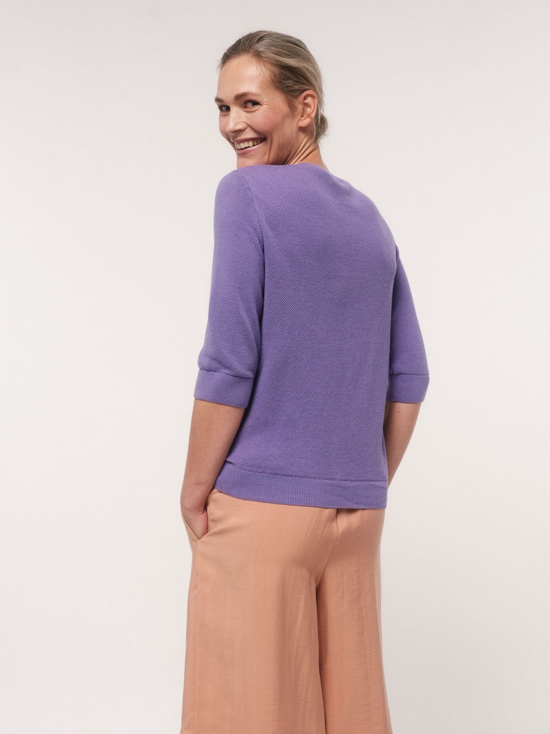 Lanius-Struktur-Halbarmpullover-Gots-Lilac