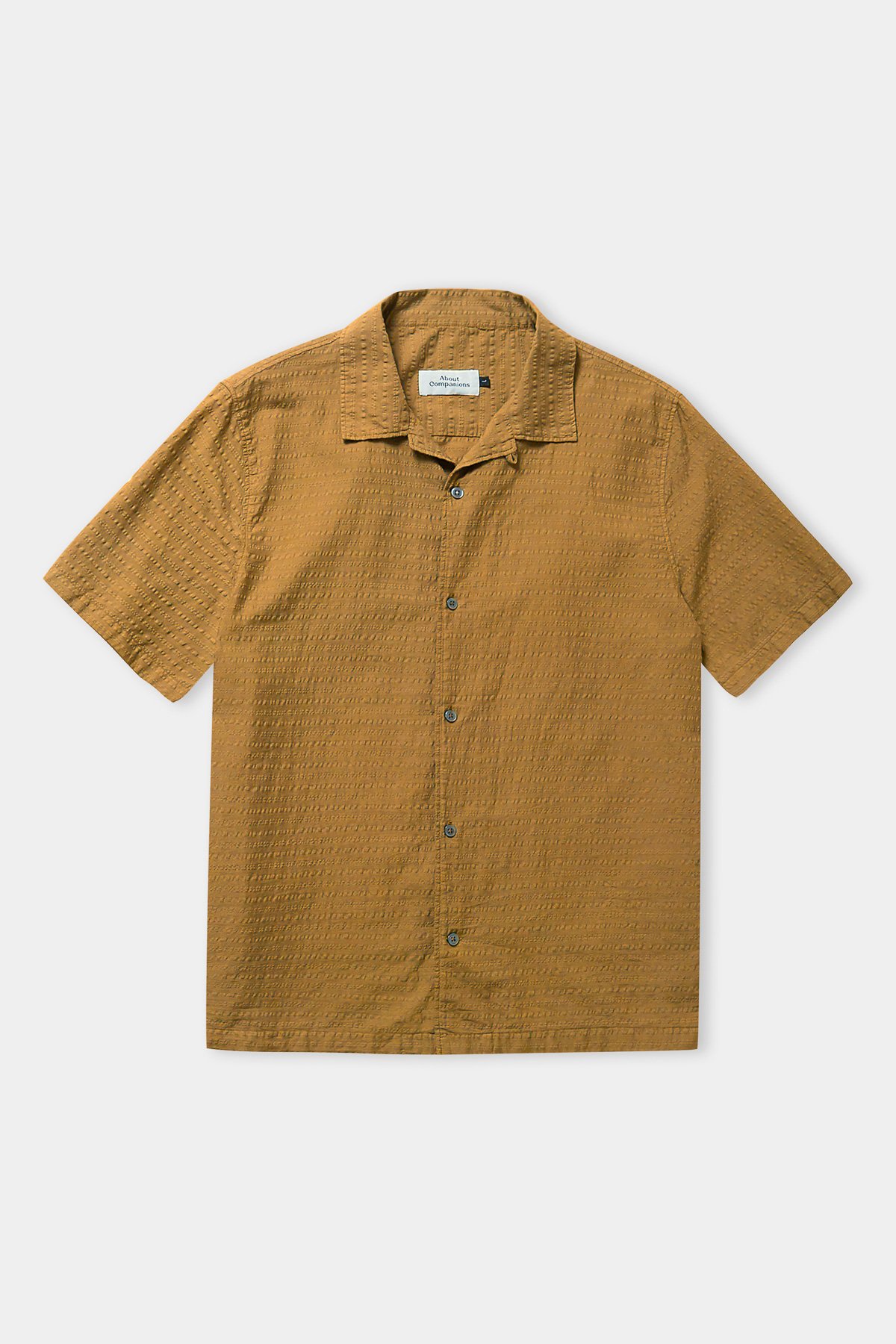 About-Companions-Seersucker---Kurzarmhemd-Kuno--Eco-Seersucker-Gold