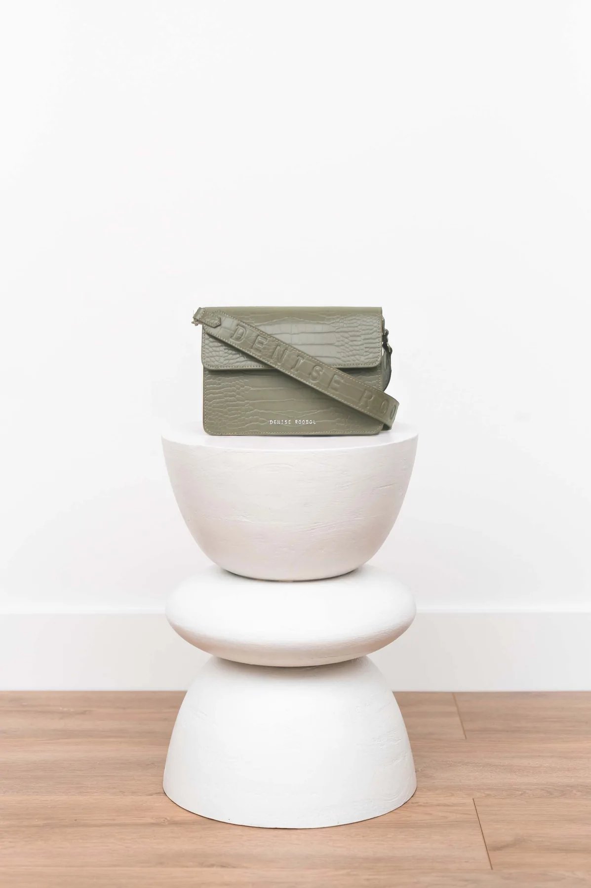 Denise Roobol Handtasche Mini Nikki Green Mud Croco Denise-Roobol-Handtasche-Mini-Nikki-Green-Mud-Croco