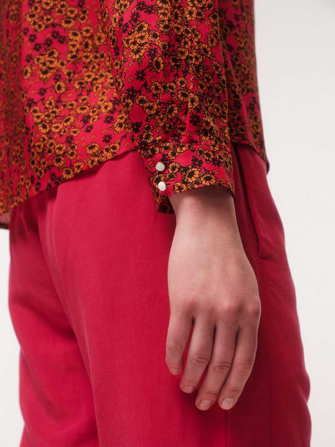 Lanius-Hemdbluse---Print:-Flower-Field-Print-Flower-Field-Raspberry