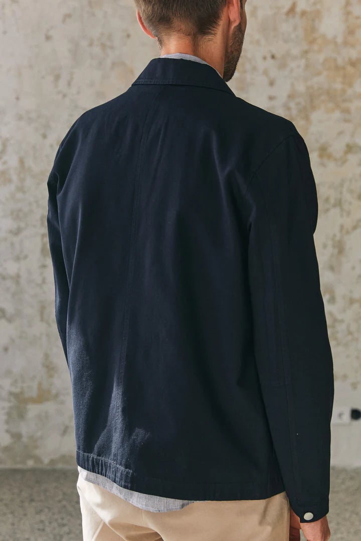 About Companions Jacke Asir Aus Bio-Denim Eco Canvas Navy About Companions Jacke Asir Aus Bio-Denim Eco Canvas Navy