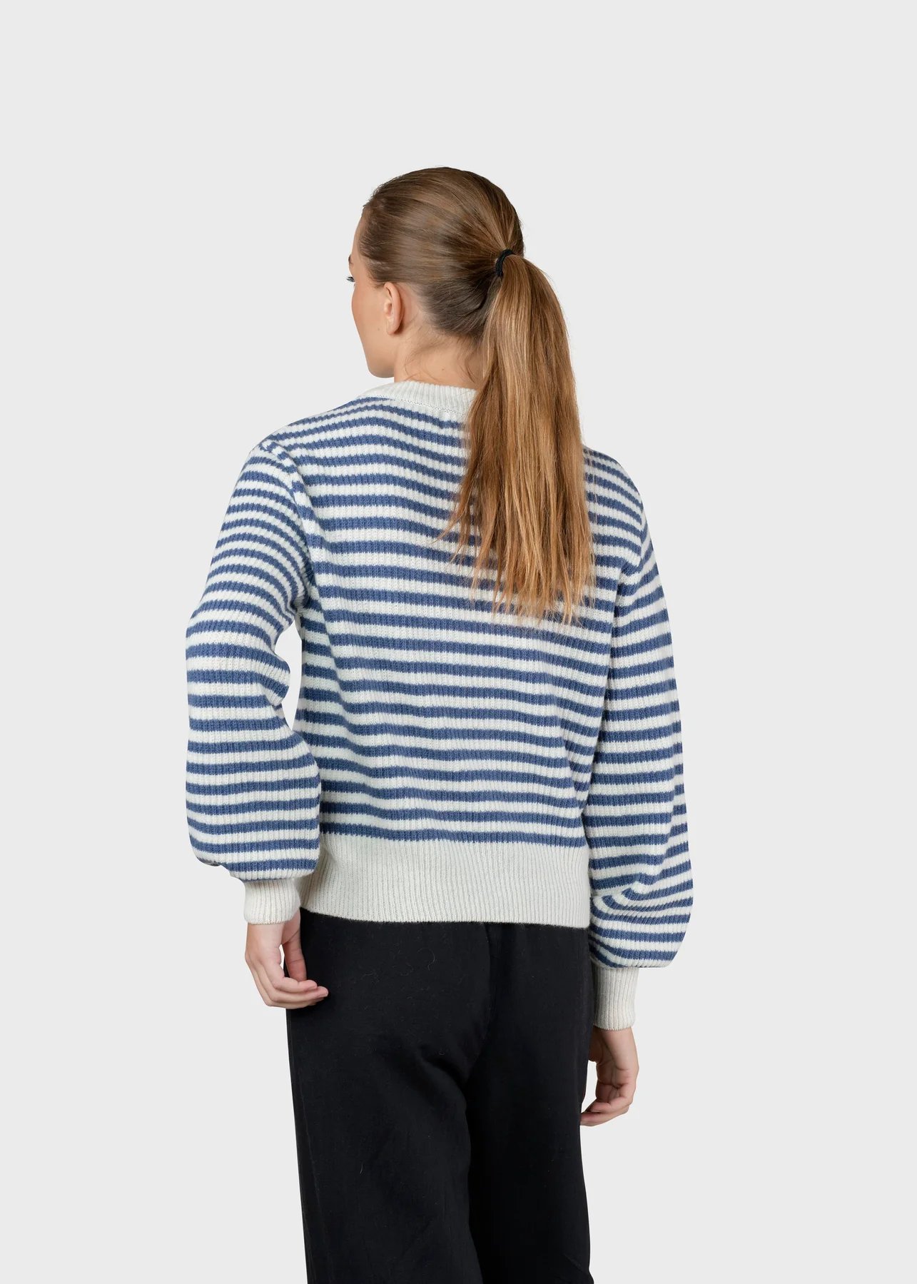 Klitmöller Collective Pullover Gunilla Aus Merinowolle Cream/Ocean Klitmöller-Collective-Pullover-Gunilla-Aus-Merinowolle-Cream/Ocean