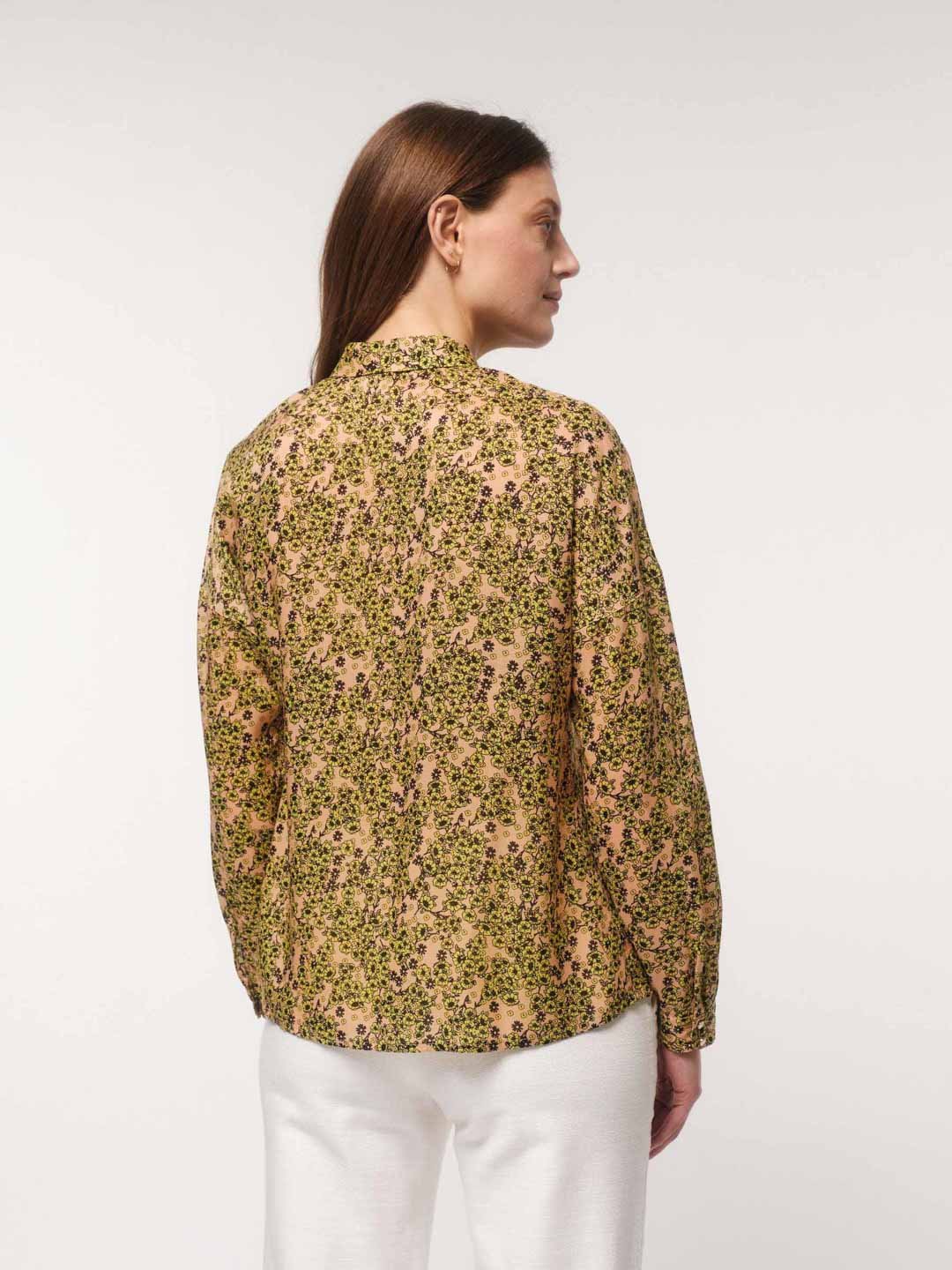 Lanius-Hemdbluse---Print:-Flower-Field-Print-Flower-Field-Biscuit