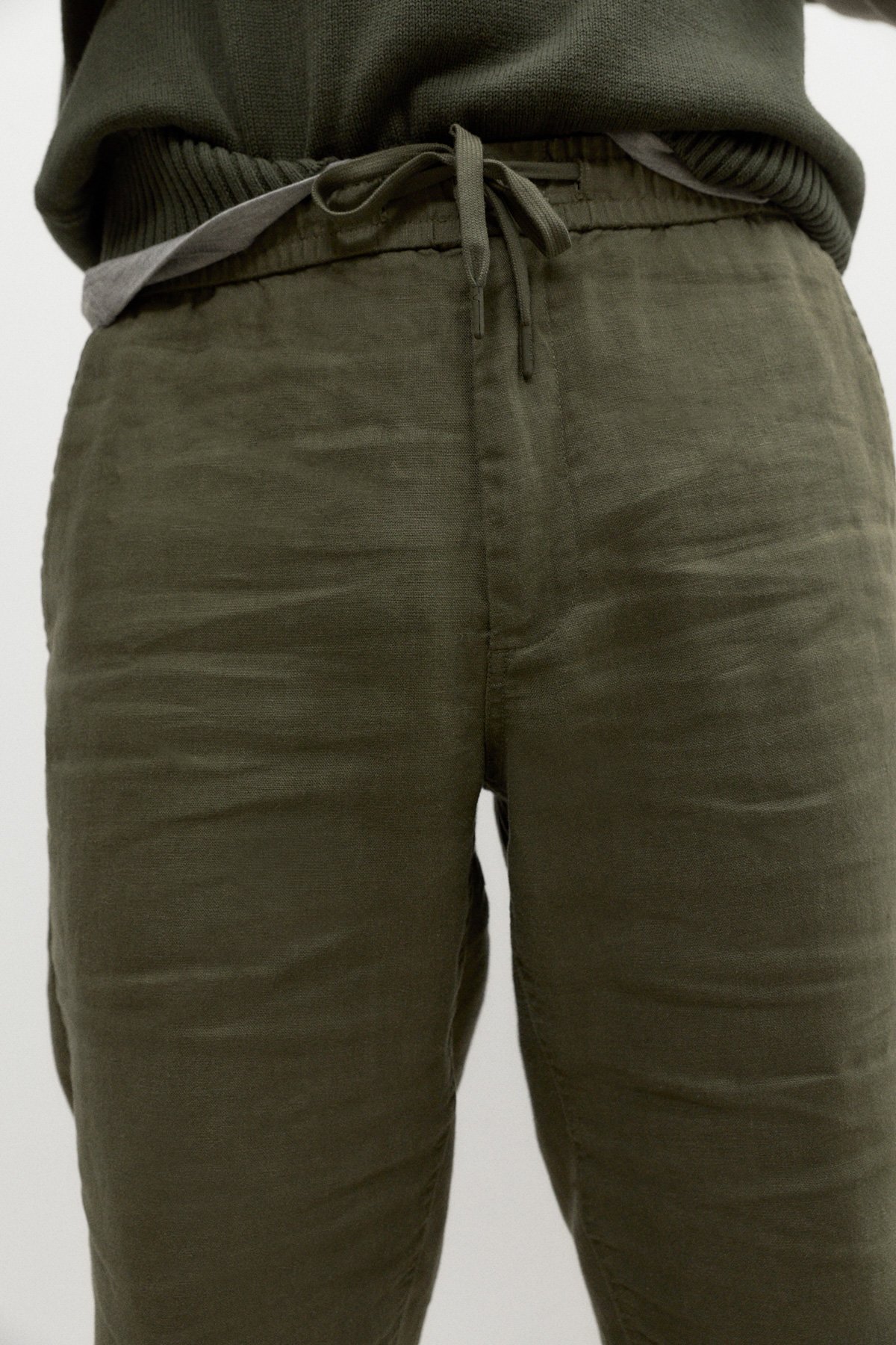 Ecoalf-Hose-Ethica----Leinen-Olive