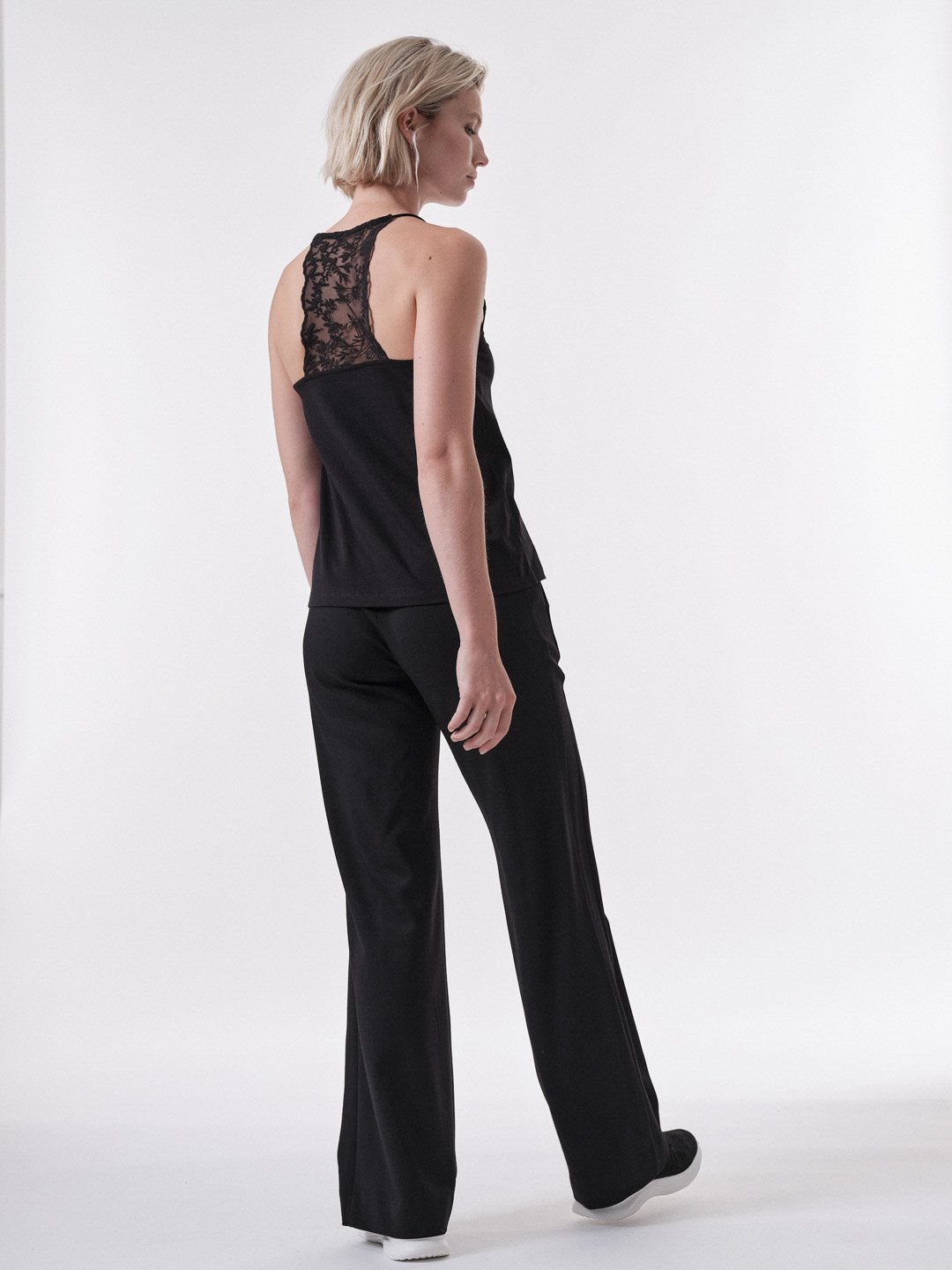Lanius Top Mit Spitze Black Lanius-Top-Mit-Spitze-Black