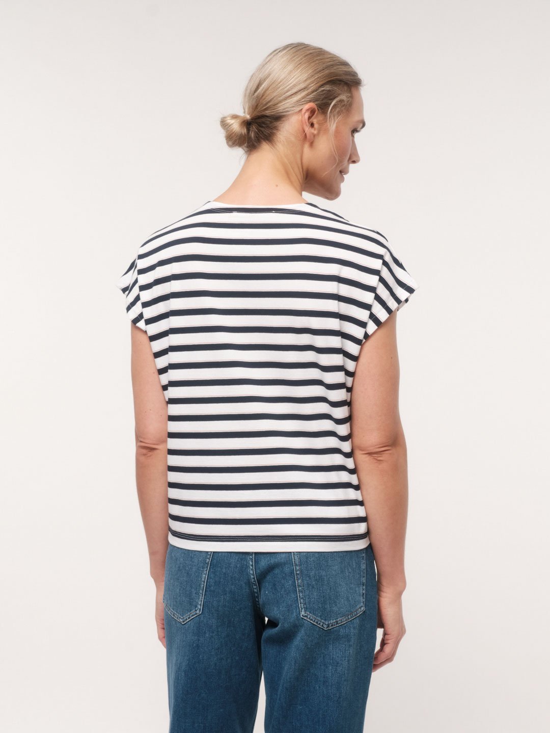 Lanius Streifenshirt Gots Night Blue/ White Lanius-Streifenshirt-Gots-Night-Blue/-White