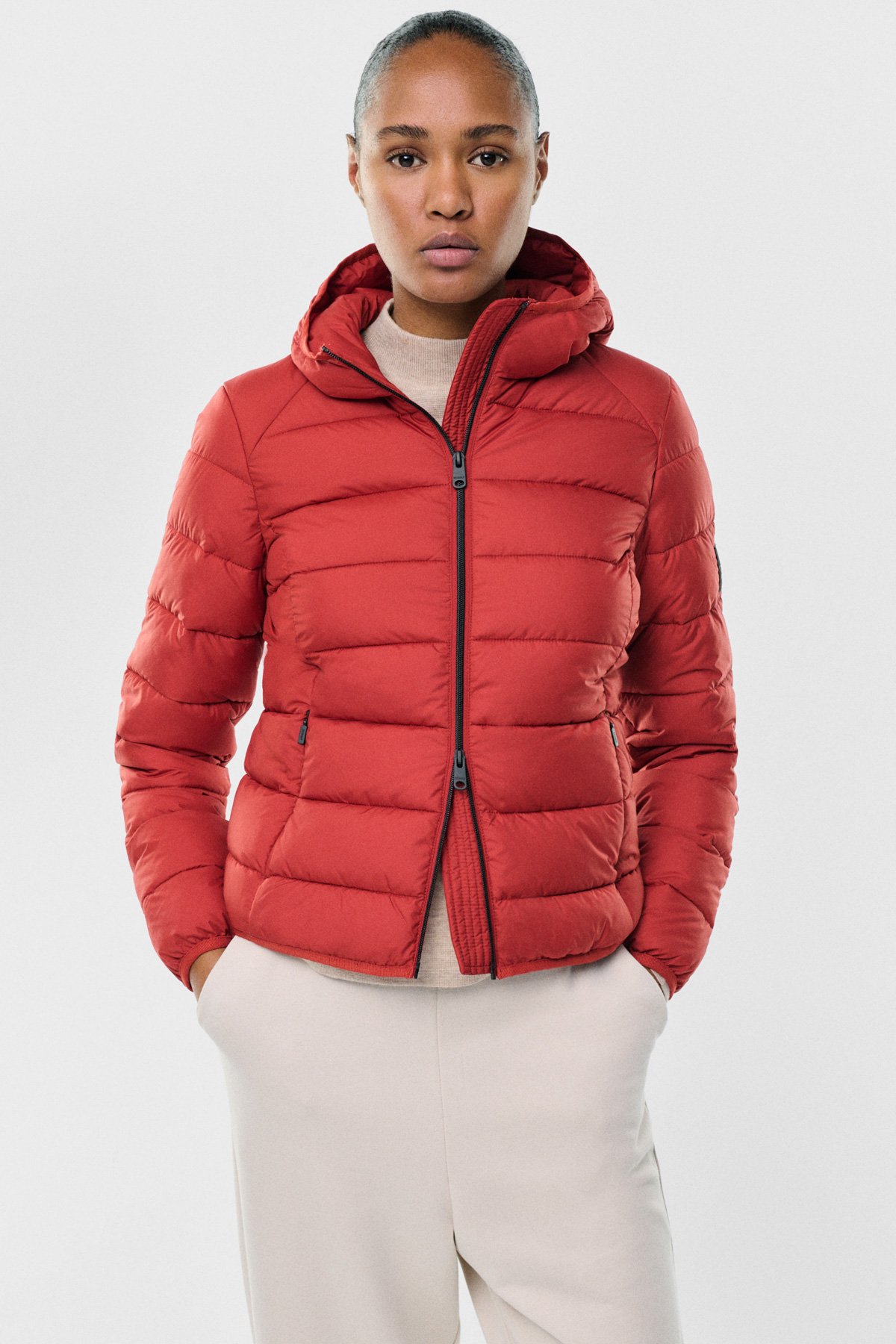 Ecoalf-Damenjacke-Aspen-Burned-Red