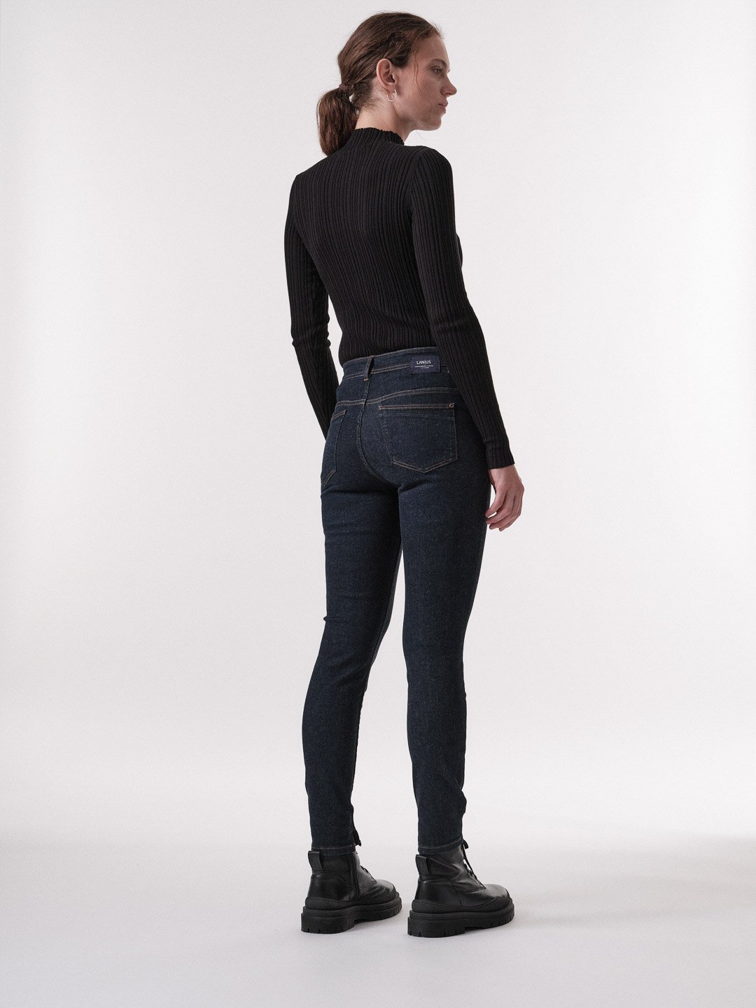 Lanius High Waist Jeans Gots Dark Blue Denim Lanius-High-Waist-Jeans-Gots-Dark-Blue-Denim
