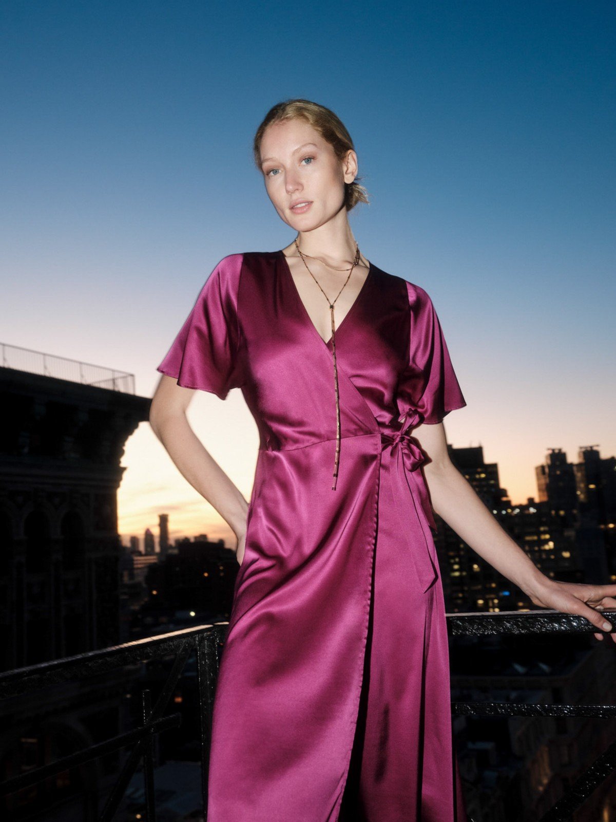 Lanius Seidenkleid Plum Lanius-Seidenkleid-Plum