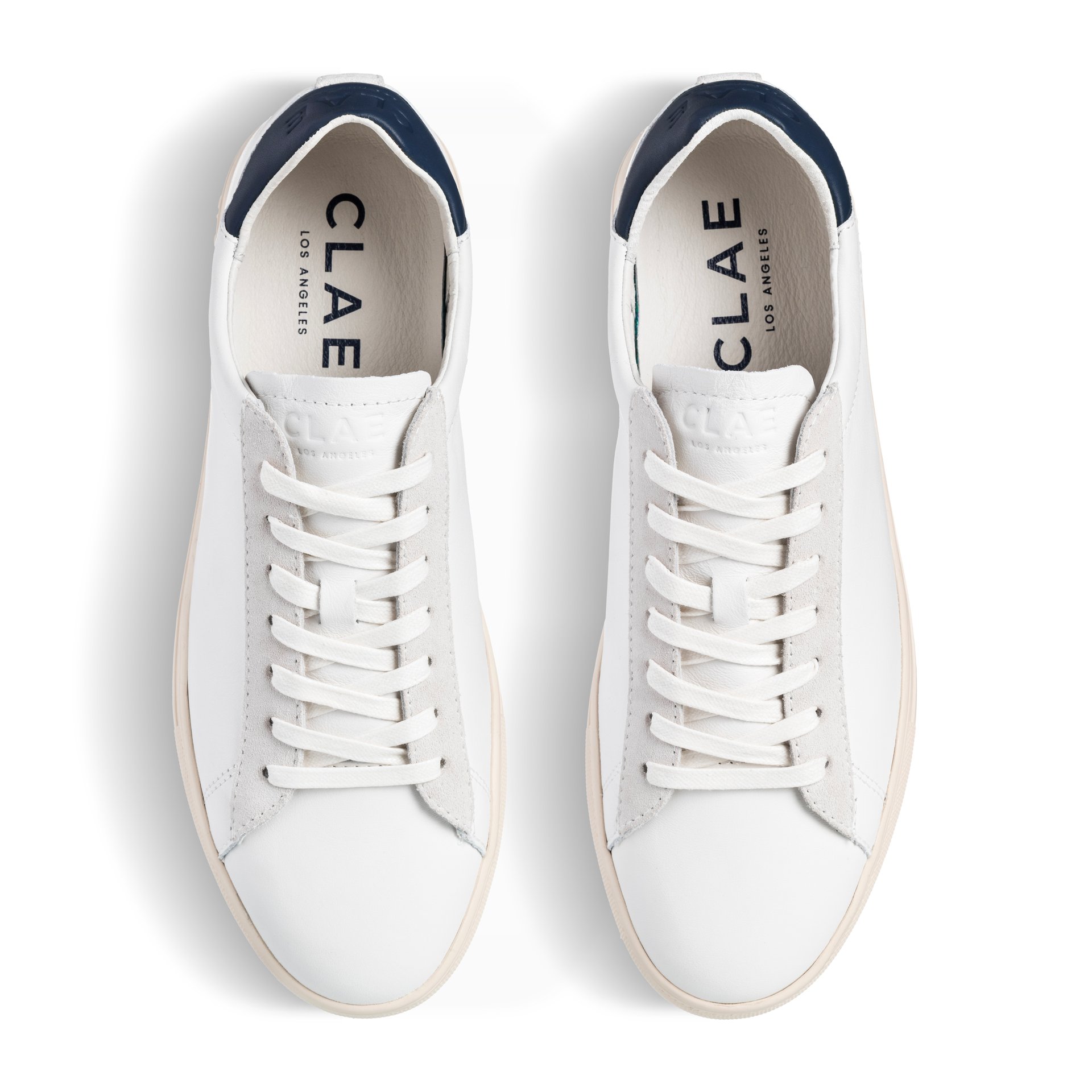 Clae Sneaker Bradley California White Leather Navy Clae-Sneaker-Bradley-California-White-Leather-Navy