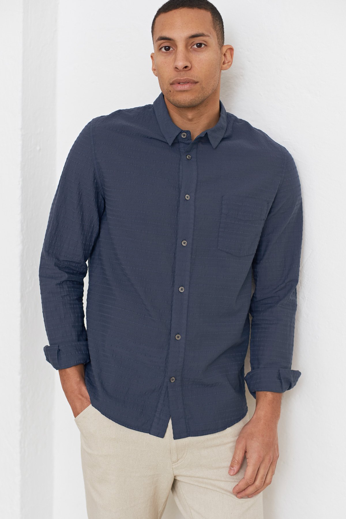 About-Companions-Hemd-Simon-Eco-Seersucker-Blue