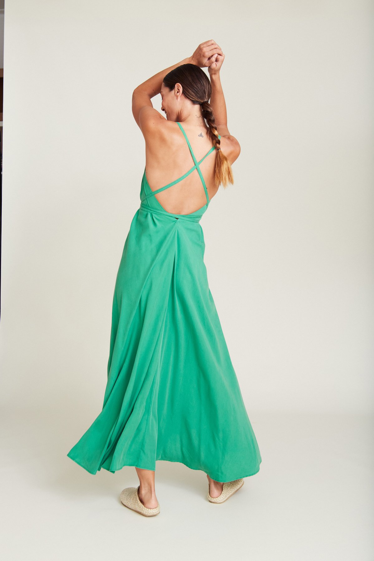 Suite-13-Multipositions-Kleid-Aus-Tencel---Lang-Green