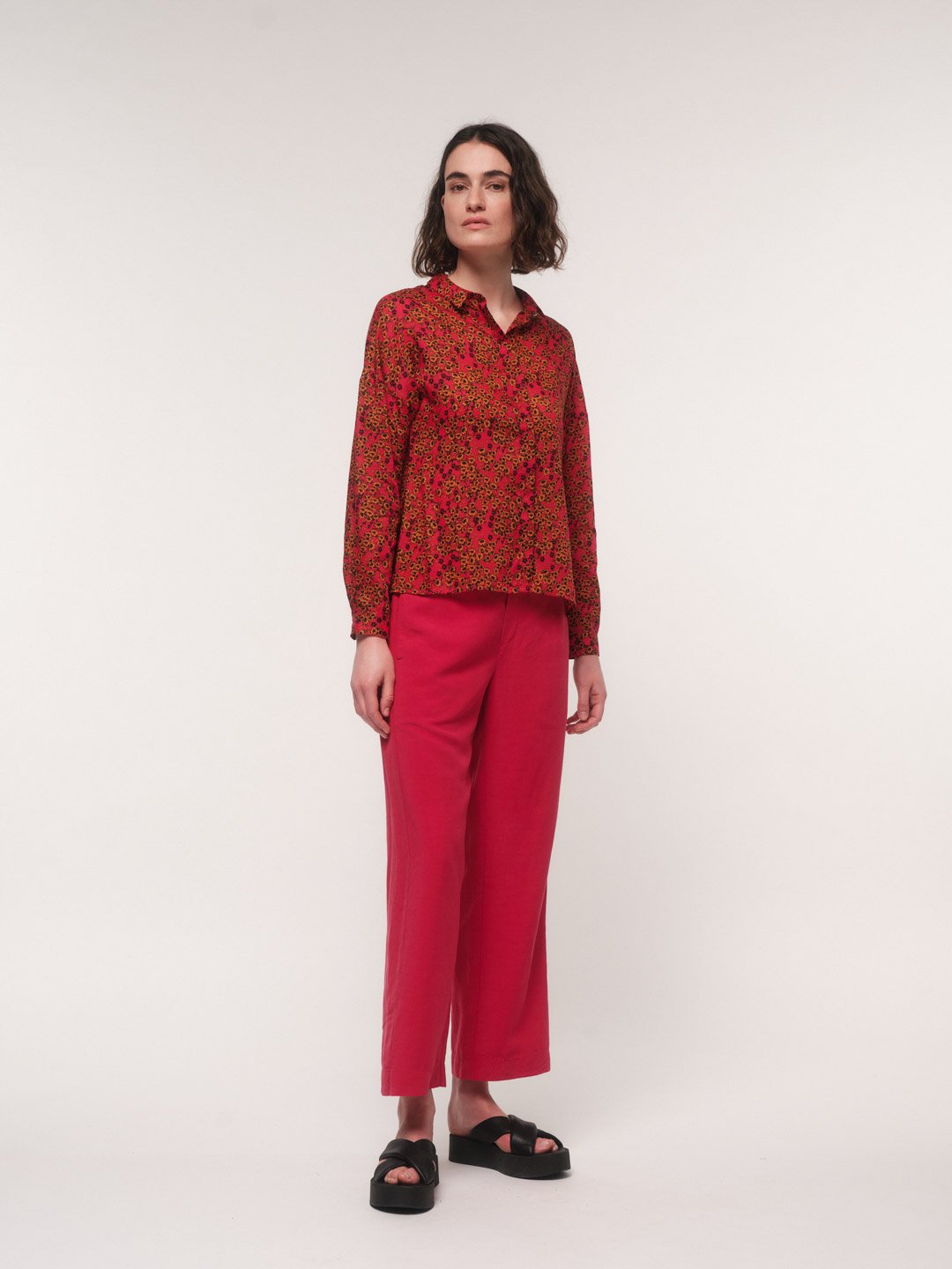 Lanius-Hemdbluse---Print:-Flower-Field-Print-Flower-Field-Raspberry