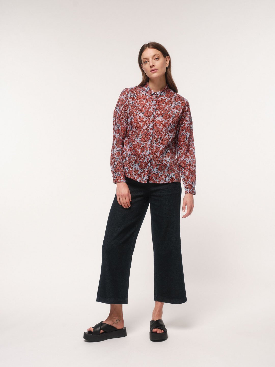 Lanius-Hemdbluse---Print:-Flower-Field-Print-Flower-Field-Blue