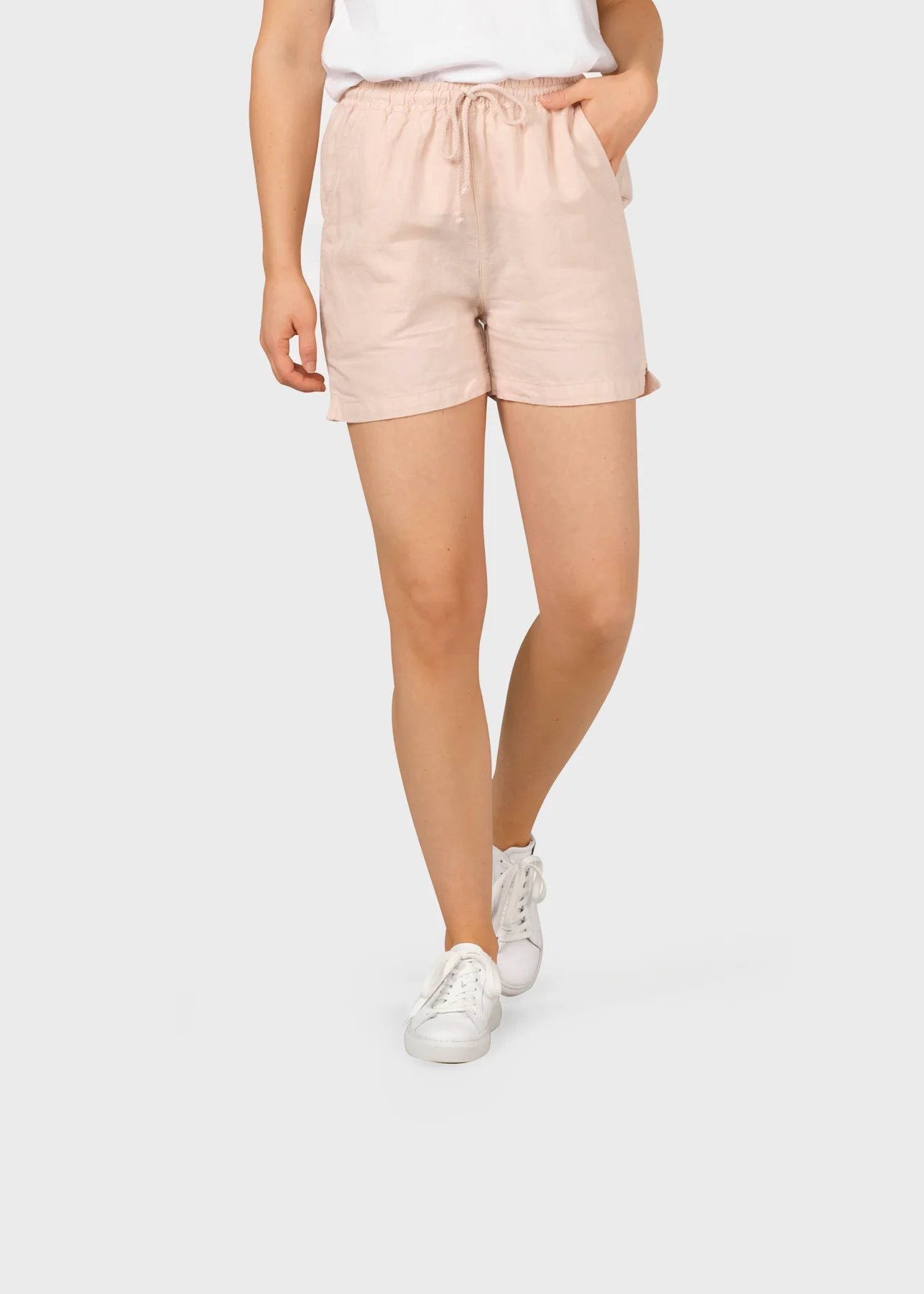 Klitmöller-Collective-Shorts-Abby-Aus-Leinen-/Baumwoll-Mischung-Rose