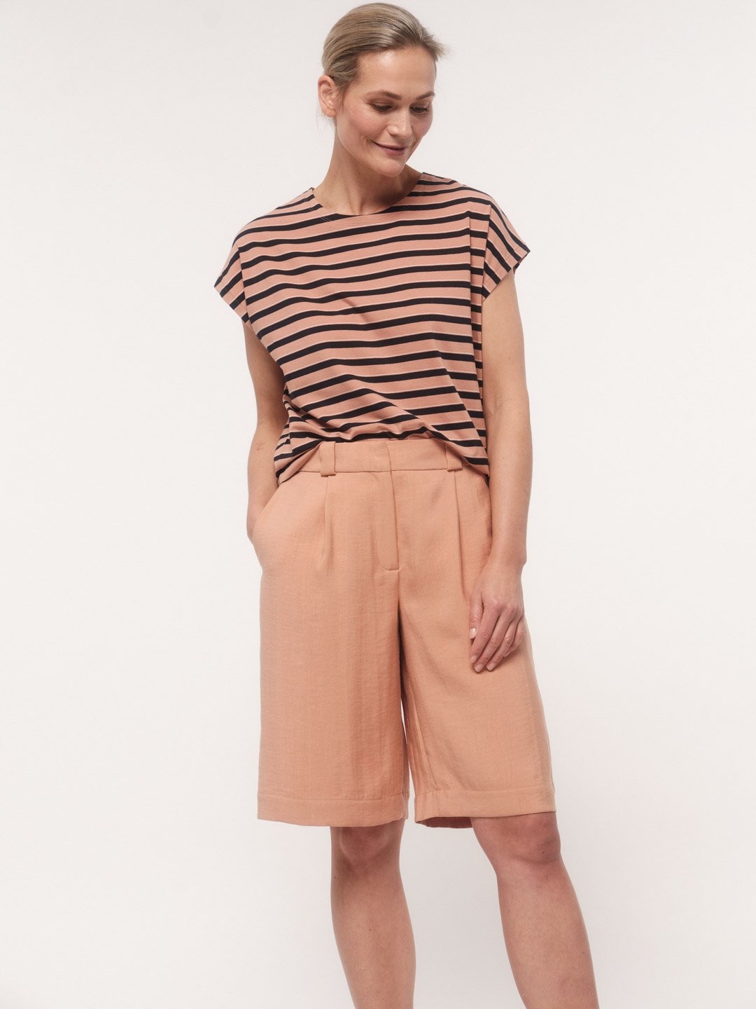 Lanius-Streifenshirt-Gots-Night-Blue/-Sandstorm