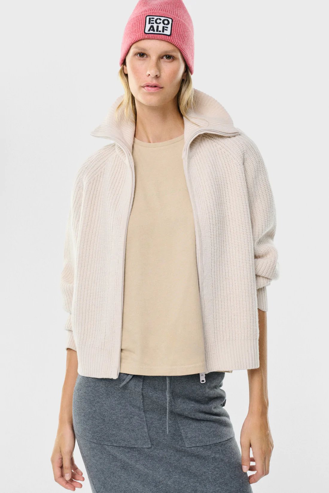 Ecoalf Zipper Eli Off White Ecoalf-Zipper-Eli-Off-White