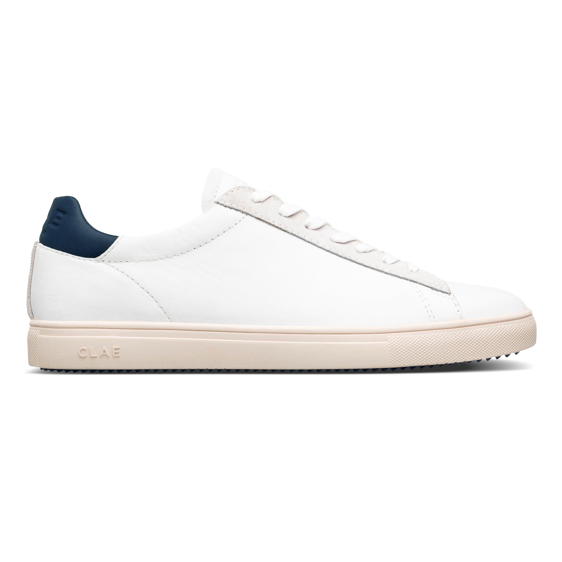 Clae Sneaker Bradley California White Leather Navy Clae-Sneaker-Bradley-California-White-Leather-Navy