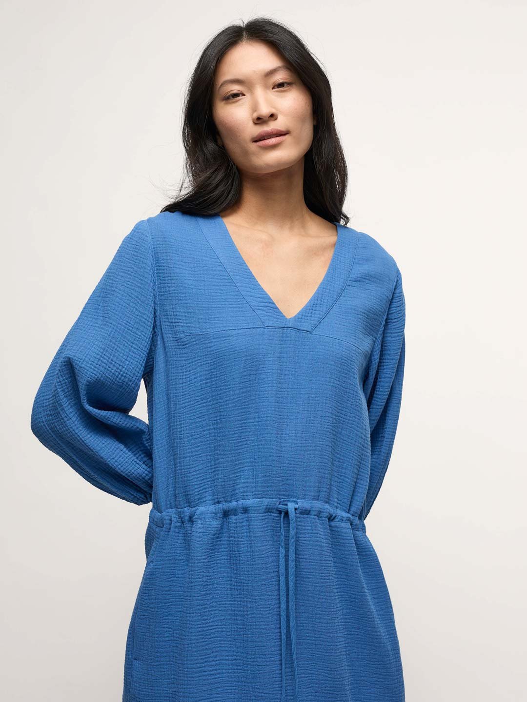 Lanius Maxikleid Mit Struktur Dove Blue Lanius-Maxikleid-Mit-Struktur-Dove-Blue