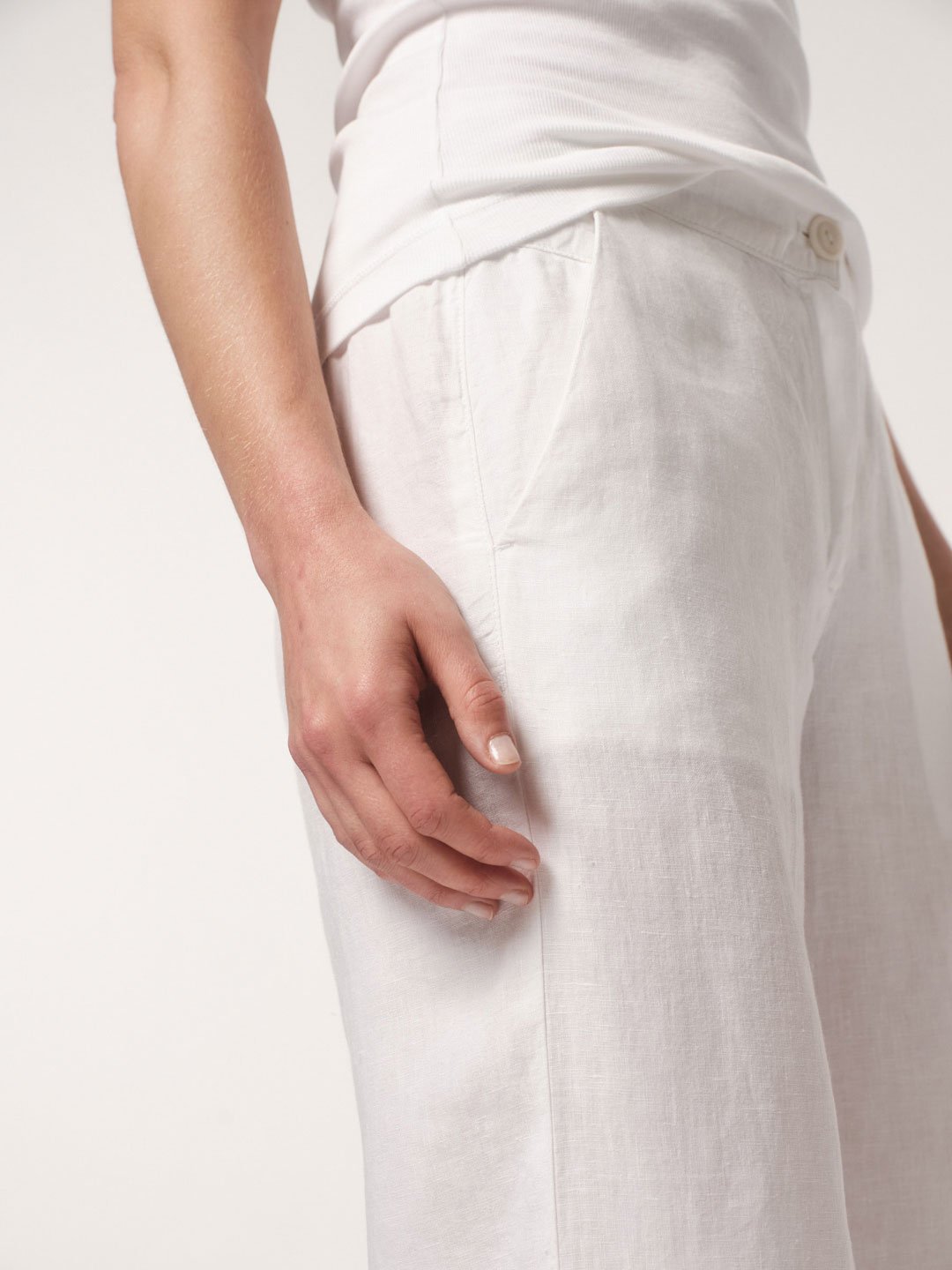Lanius Marlenehose Aus Leinen White Lanius-Marlenehose-Aus-Leinen-White
