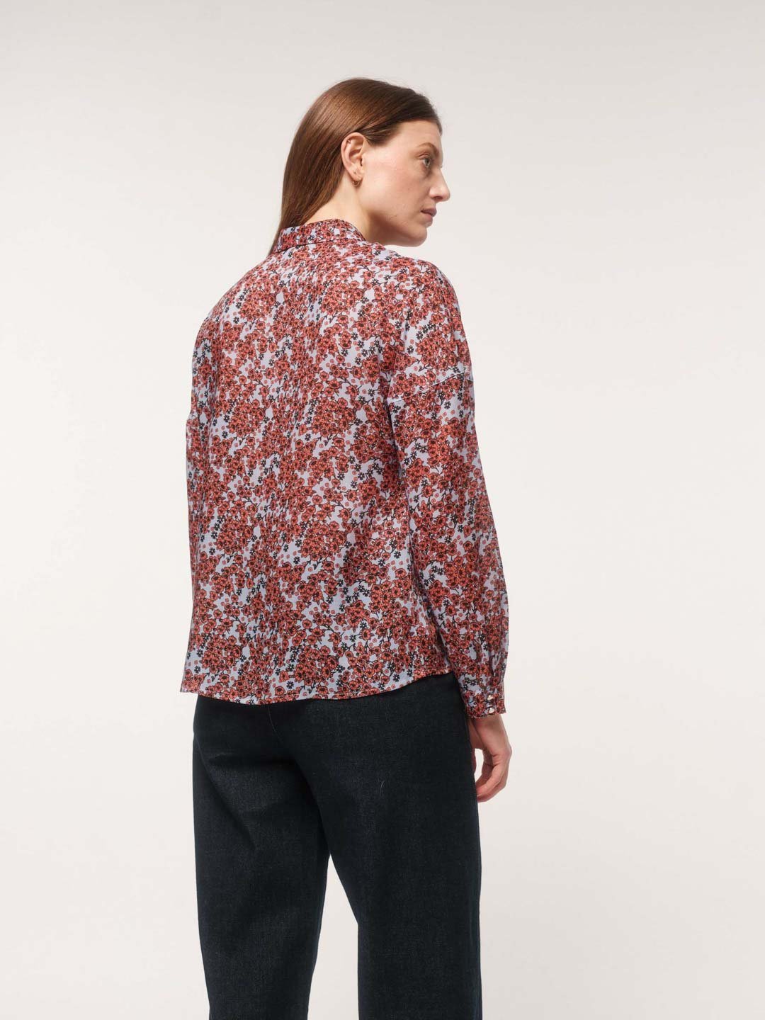 Lanius-Hemdbluse---Print:-Flower-Field-Print-Flower-Field-Blue