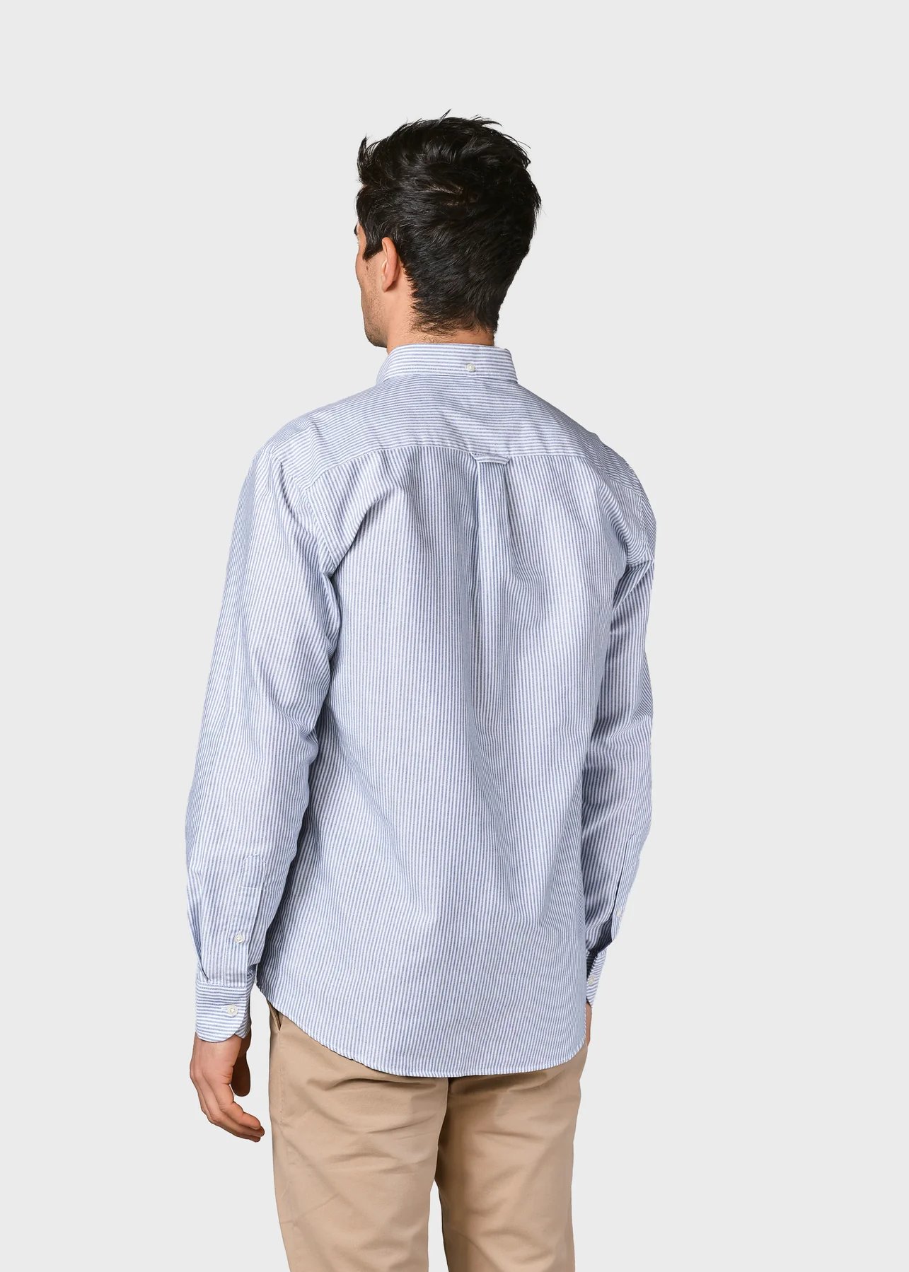 Klitmöller Collective Hemd Benjamin Aus Leinen-/Baumwoll-Mischung White/Navy/Ocean Overdye Klitmöller-Collective-Hemd-Benjamin-Aus-Leinen-/Baumwoll-Mischung-White/Navy/Ocean-Overdye