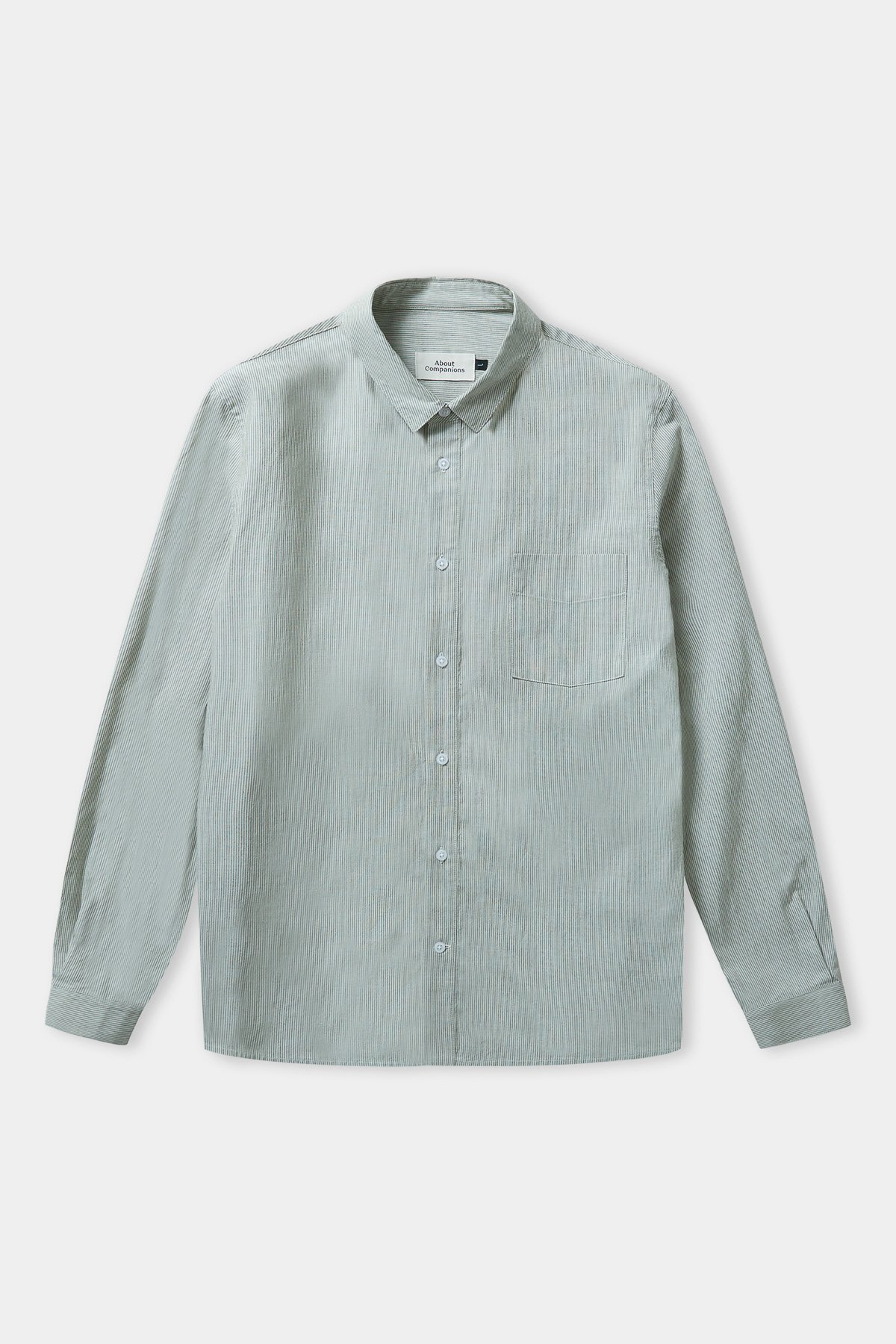 About-Companions-Hemd-Simon-Eco-Oxford-Striped-Green